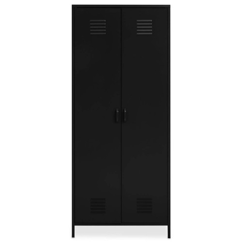 Academy Two Door Black Wardrobe